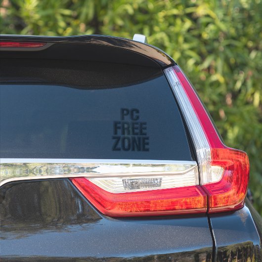 PC Free Zone Konturaufkleber Aufkleber (Auto Seite)