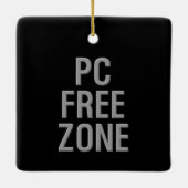 PC Free Zone Schwarze Keramik Quadrat Ornament (Rückseite)