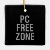 PC Free Zone Schwarze Keramik Quadrat Ornament (Vorderseite)
