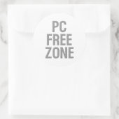 PC Free Zone um große Aufkleber (Tasche)