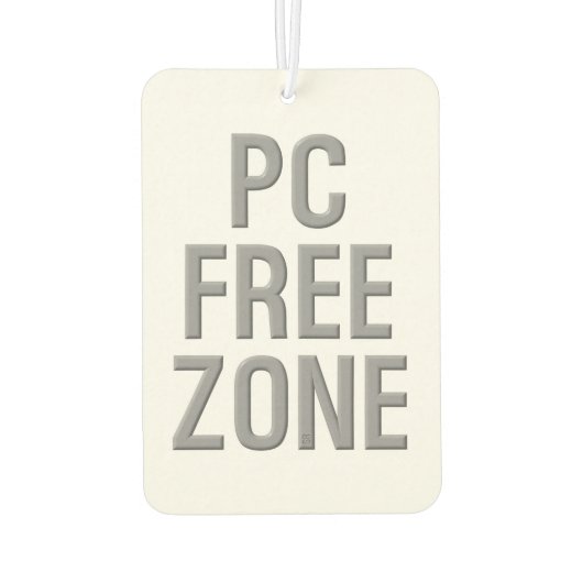 PC Free Zone Weißkarosserie Autolufterfrischer (Rückseite)