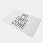 PC Free Zone White Doormat Fußmatte (Schrägansicht)