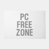 PC Free Zone White Doormat Fußmatte (Vorderseite)