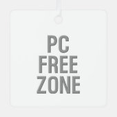 PC Free Zone White Metal Ornament (Vorderseite)