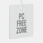 PC Free Zone White Metal Ornament Aus Metall (Vorderseite Rechts)
