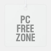 PC Free Zone White Metal Ornament Aus Metall (Rückseite)