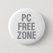 PC Free Zone White Standard Round-Taste Button (Vorderseite)