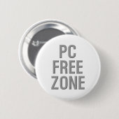 PC Free Zone White Standard Round-Taste Button (Vorne & Hinten)