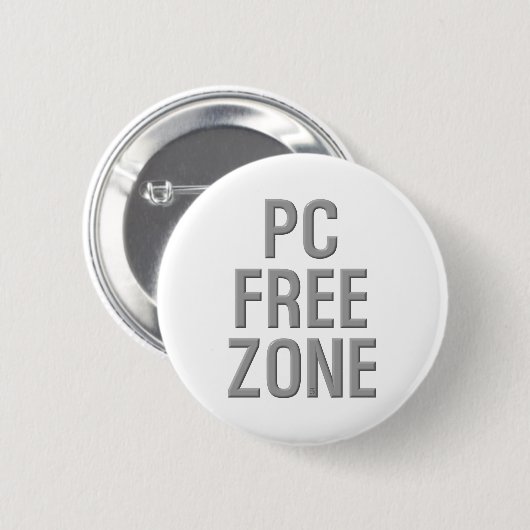 PC Free Zone White Standard Round-Taste Button (Vorne & Hinten)