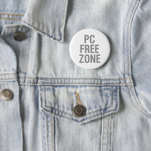 PC Free Zone White Standard Round-Taste Button