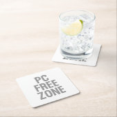 PC Free Zone Whitepaper-Untersetzer Rechteckiger Pappuntersetzer (Vor Ort)