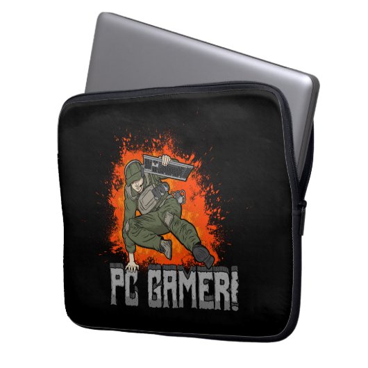 PC Gamer! Laptopschutzhülle (Vorderseite Links)