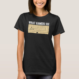PC Gamer WASD Meme Was Gamer sehen Videospiele T-Shirt
