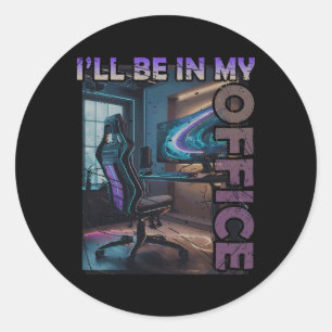 PC Gaming Ich bin in meinem Office Hardware Nerd P Runder Aufkleber