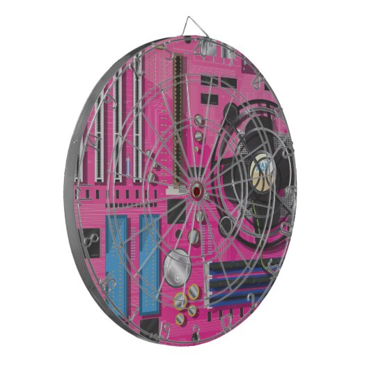 PC-Mainboard Dartscheibe (Vorderseite Links)