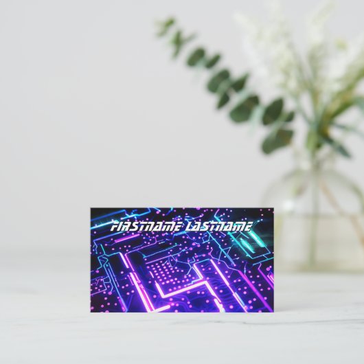 PC-Mainboard für IT-Sicherheit Visitenkarte (Stehend Vorderseite)