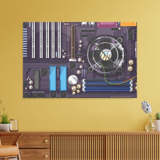 PC-Mainboard Leinwanddruck (Insitu (Wohnzimmer))