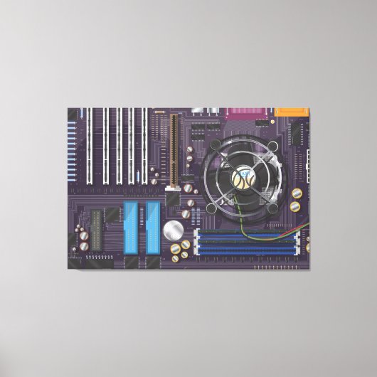 PC-Mainboard Leinwanddruck (Vorderseite)