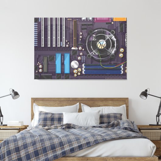 PC-Mainboard Leinwanddruck (Insitu (Schlafzimmer))