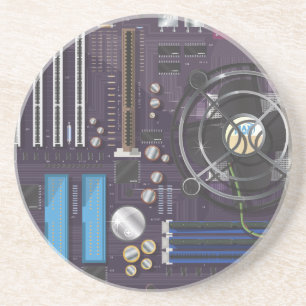 PC-Mainboard Sandstein Untersetzer