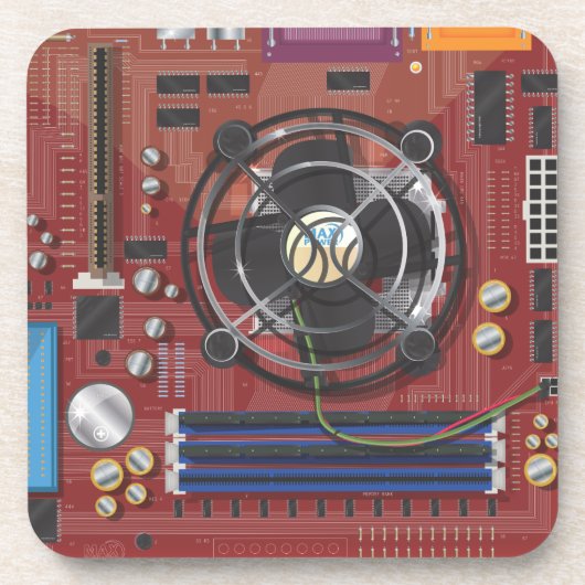 PC-Mainboard Untersetzer (Vorderseite)