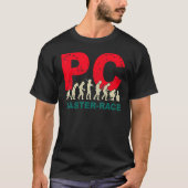 PC Master Race Evolution Graphic for Gamers T-Shirt (Vorderseite)