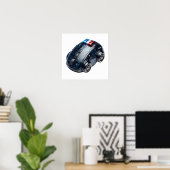 PC-Maus-Auto: Polizeifahrzeug Poster (Heimbüro)
