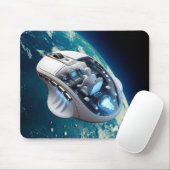 PC-Maus-Raumfahrzeug: Klicken Sie auf Erdumlaufbah Mousepad (Mit Mouse)