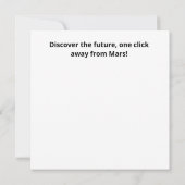 PC Mouse-Spacecraft: Scroll auf Mars - Mission 01. Einladung (Rückseite)