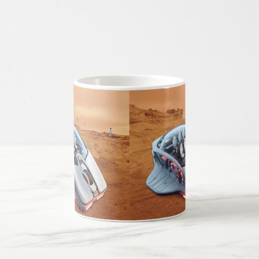 PC Mouse-Spacecraft: Scroll auf Mars - Mission 01. Kaffeetasse (Mittel)