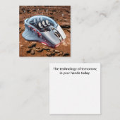 PC Mouse-Spacecraft: Scroll auf Mars - Mission 01. Quadratische Visitenkarte (Vorne/Hinten)