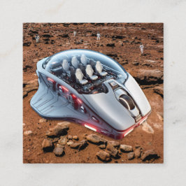 PC Mouse-Spacecraft: Scroll auf Mars - Mission 01. Quadratische Visitenkarte