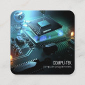 PC-Programmierkarte Quadratische Visitenkarte (Vorderseite)
