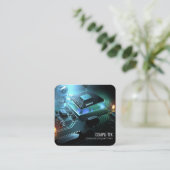 PC-Programmierkarte Quadratische Visitenkarte (Stehend Vorderseite)