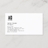 PC-Reparatur-Visitenkarten-Umschaltung Visitenkarte (Rückseite)