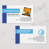 PC-Reparaturen für die Niedliche Computermaus-Tech Visitenkarte (Vorne/Hinten)