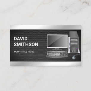 PC-Reparaturtechniker für Black Mesh PC Visitenkarte