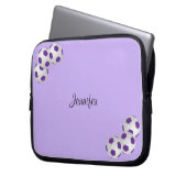 PC-Sieb, Lila und weiß Laptopschutzhülle (Vorderseite Links)