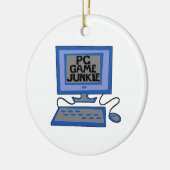 PC Spiel-Junkie Keramik Ornament (Links)