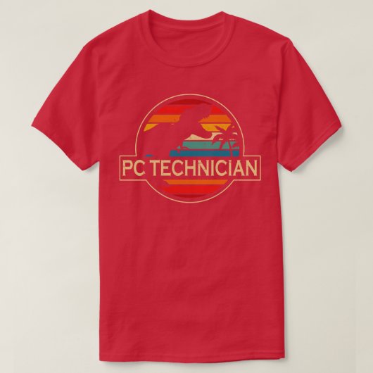 PC-Techniker Dinosaurier T-Shirt (Design vorne)