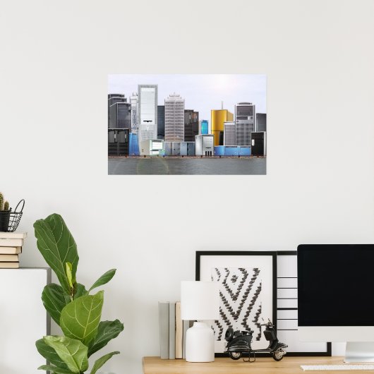 PC Tower Skyline Poster (Heimbüro)