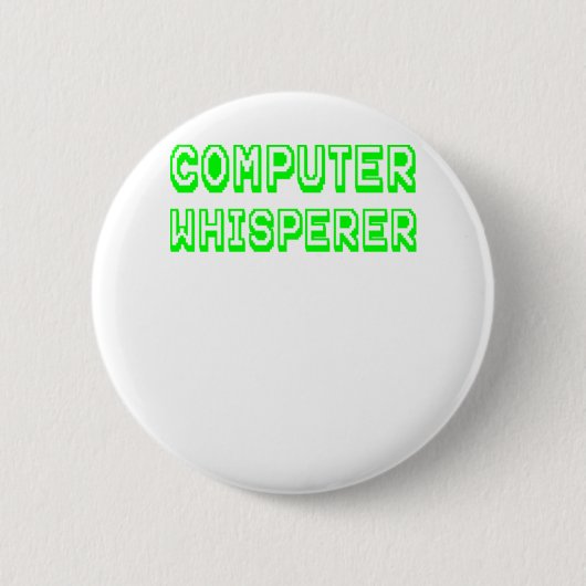 PC Whispere Green Text Tech Support Geek.pn Button (Vorderseite)
