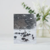 PC Winter Party Ansammlung Treffen Spaß Postkarte (Stehend Vorderseite)