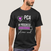 PCA in Arbeit Bitte warten Sie auf das künftige PC T-Shirt (Vorderseite)