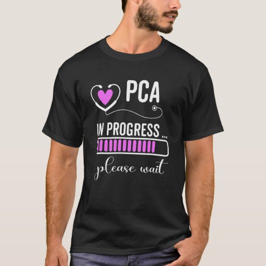PCA in Arbeit Bitte warten Sie auf das künftige PC T-Shirt (Vorderseite)