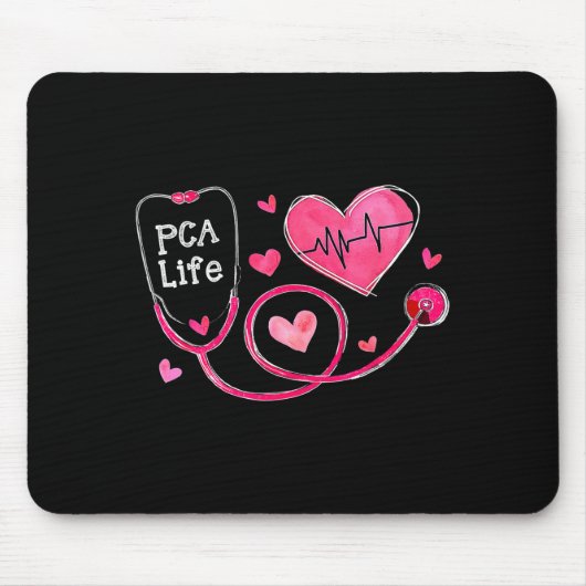 Pca Life Valentine Heart Stethoscope Mousepad (Vorne)