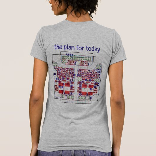 PCB Printed Circuit Board Platinen-Shirt mit Plan T-Shirt (Rückseite)