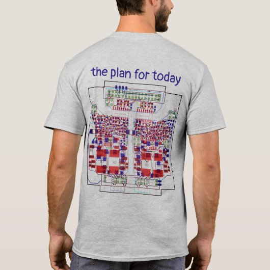 PCB Printed Circuit Board Platinen-Shirt mit Plan T-Shirt (Rückseite)
