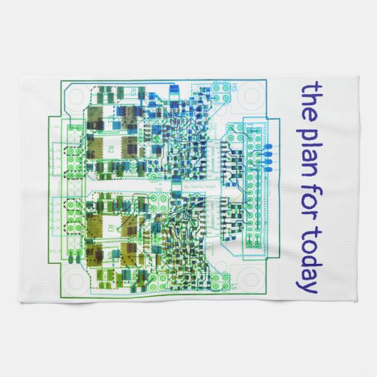 PCB Printed Circuit Board Platinen-Tuch mit Plan Geschirrtuch (Horizontal)