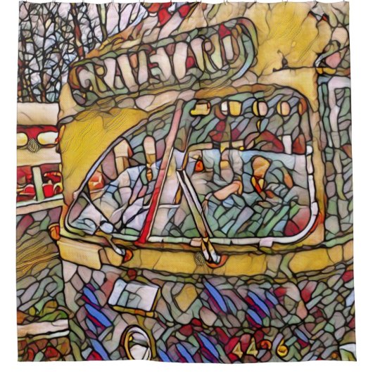 PCC Graveyard Stain Glass Duschvorhang (Vorderseite)